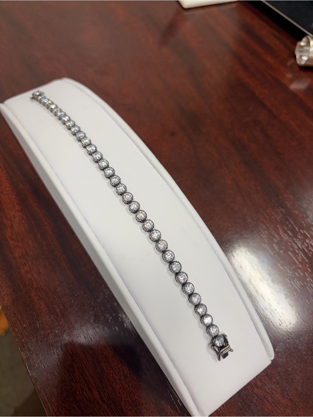 Classic Sterling 925 Tennis Bracelet with Clear Stones 7 inch